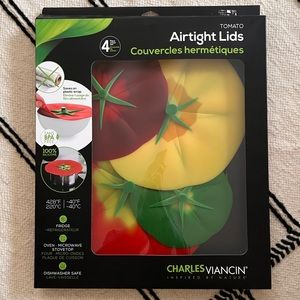 Silicone Sealing Lids for Steel Glass Plastic Ceramic Containers - Gift Set of 4